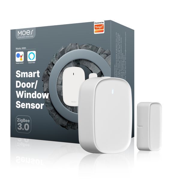 Zigbee датчик відкриття дверей і вікон Moes Tuya Smart для розумного дому (ZSS-S01-GWM-C) M10376 фото