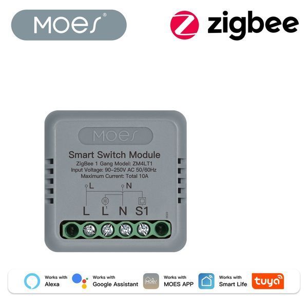 ZigBee міні реле Tuya Smart одноканальне для розумного дому (ZM-104-M) M10442 фото