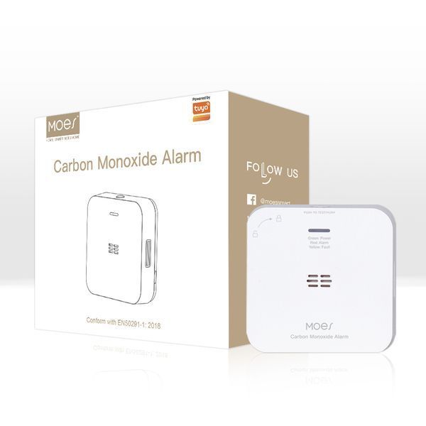 Zigbee датчик угарного газа CO Moes Tuya Smart для умного дома (ZSS-HM-CO-A) M10505 фото