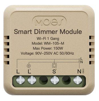 Wi-Fi мини димер Moes Tuya Smart одноканальный для умного освещения (WM-105-M) M10463 фото