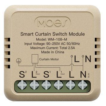 Wi-Fi мини реле управления двигателем штор Moes Tuya для умного дома (WM-108-M) M10530 фото