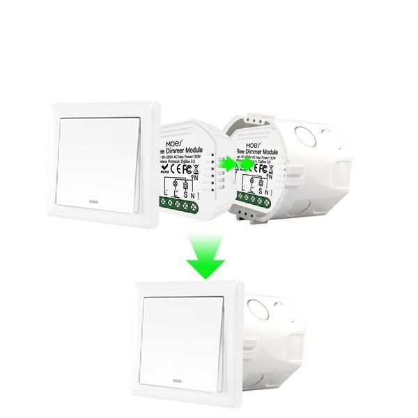 ZigBee димер Moes Tuya Smart двоканальний для розумного освітлення (ZM-105B-M) M10060 фото