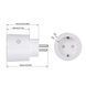 Matter Wi-Fi умная розетка Moes Tuya Smart 16A с энергомониторингом (WP-EU16M) M10491 фото 5