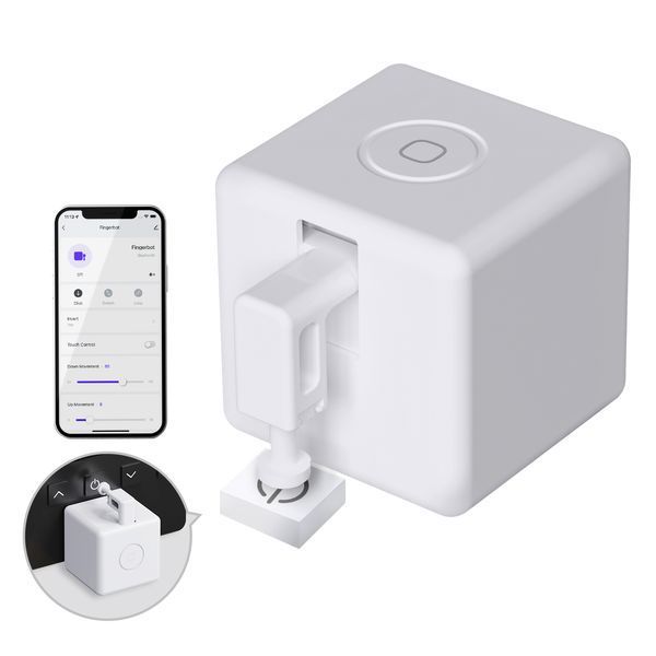Bluetooth роботизированная кнопка Fingerbot Plus Tuya Smart, белая для умного дома M10499 фото