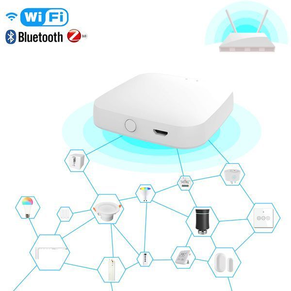 ZigBee шлюз хаб с Bluetooth Moes Tuya Smart Gateway для умного дома (MHUB-W-Q) M10001 фото