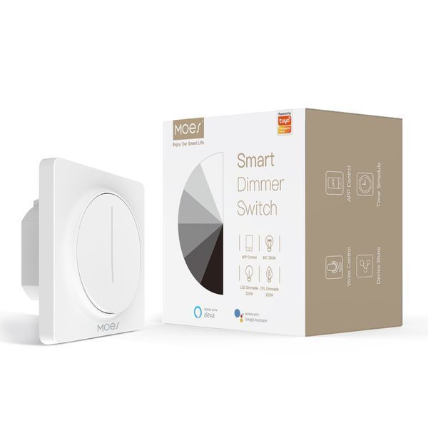 Zigbee сенсорний димер Moes Tuya Smart білий для розумного освітлення (ZS-SY-EUD) M10104 фото