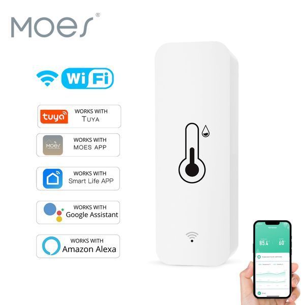 Wi-Fi датчик температуры и влажности Tuya Smart для умного дома (WSS-FL-TH-A) M10512 фото